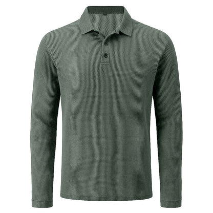 Lusso - Men's Ultra Comfortable Long Sleeve Polo Shirt
