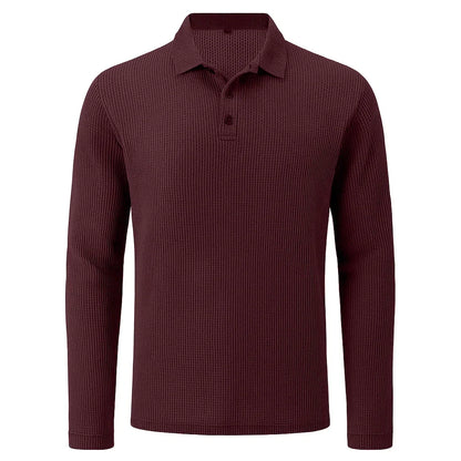 Lusso - Men's Ultra Comfortable Long Sleeve Polo Shirt