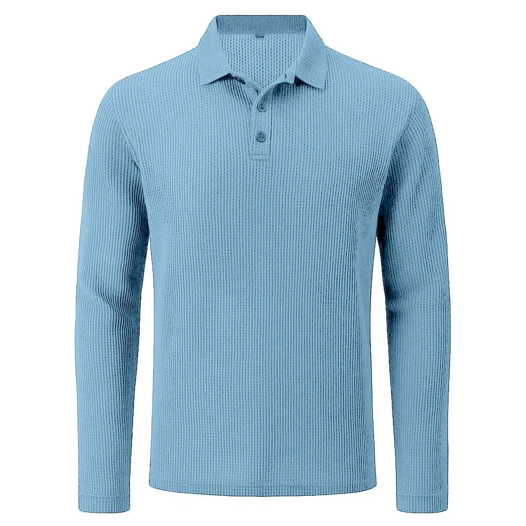 Lusso - Men's Ultra Comfortable Long Sleeve Polo Shirt