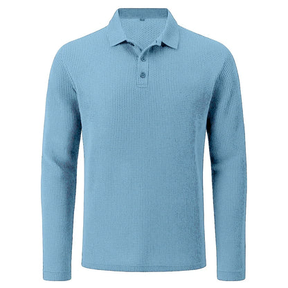 Lusso - Men's Ultra Comfortable Long Sleeve Polo Shirt