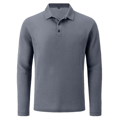 Lusso - Men's Ultra Comfortable Long Sleeve Polo Shirt