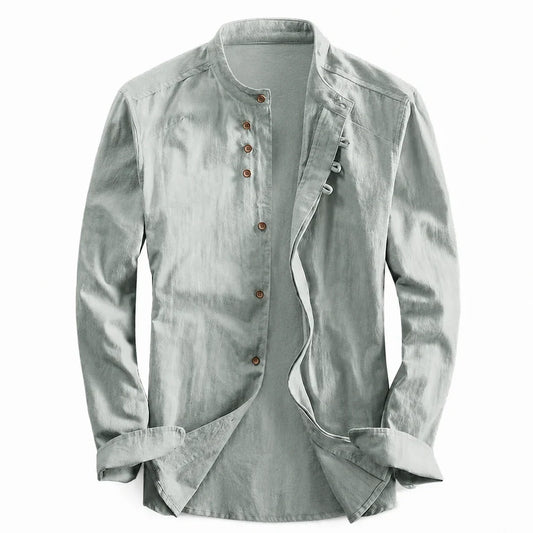 Kyoto - Men's Ultra Comfortable Band Collar Shirt